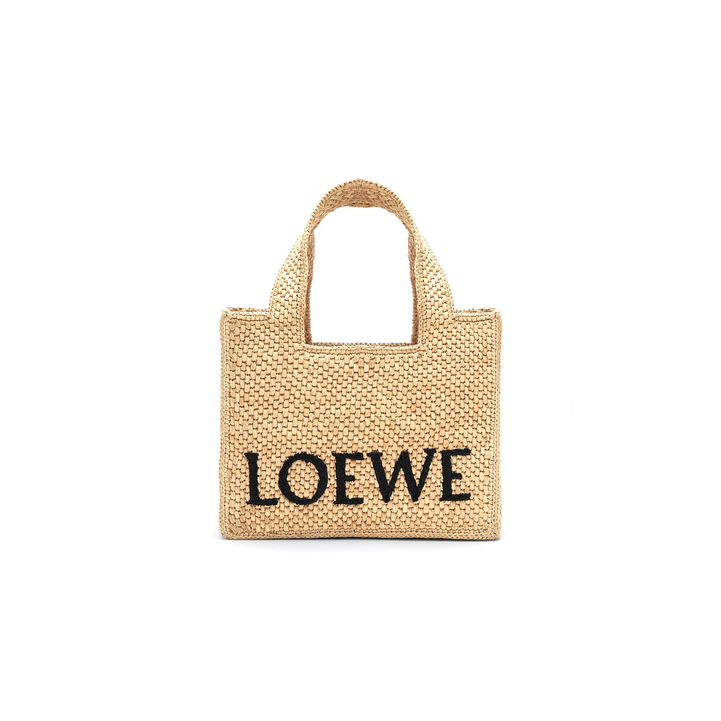 LOEWE FONT TOTE SMALL RAFFIA BAG A685B59X03NF (24*19.5*11cm)
